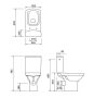 Cersanit Easy perem nélküli kompakt WC, CleanPro bevonattal, ülőkével K102-028
