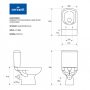 Cersanit Colour Cleanon kompakt perem nélküli mélyöblítésű WC, hátsó kifolyású, ülőke nélkül K103-026