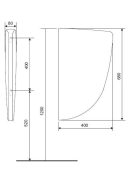 Cersanit Piszoár elválasztófal K11-0031