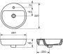 Cersanit Caspia 44 kör mosdó K11-0094