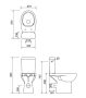 Cersanit Etiuda perem nélküli kompakt WC mozgáskorlátozottak számára, ülőke nélkül K11-0221