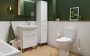 Cersanit Cersania Simpleon Kompakt monoblokkos hátsó kifolyású  WC csésze csökkentett peremmel, vízbevezetés oldalt, duroplast ülőkével K11-2337