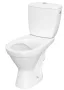 Cersanit Cersania Simpleon Kompakt monoblokkos hátsó kifolyású WC csésze csökkentett peremmel, vízbevezetés oldalt, duroplast ülőkével K11-2337