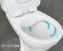 Cersanit Cersania Simpleon Kompakt monoblokkos hátsó kifolyású WC csésze csökkentett peremmel, vízbevezetés oldalt, duroplast ülőkével K11-2337