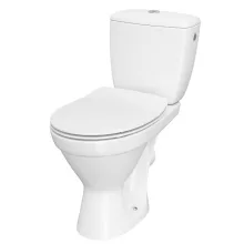   Cersanit Cersania Monoblokkos hátsó kifolyású WC csésze csökkentett peremmel, vízbevezetés oldalt, duroplast ülőkével K11-2338
