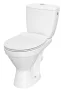 Cersanit Cersania Monoblokkos hátsó kifolyású WC csésze csökkentett peremmel, vízbevezetés oldalt, duroplast ülőkével K11-2338