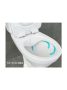 Cersanit Cersania Monoblokkos hátsó kifolyású  WC csésze csökkentett peremmel, vízbevezetés oldalt, duroplast ülőkével K11-2338