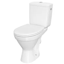   Cersanit Cersania II Kompakt monoblokkos hátsó kifolyású WC csésze csökkentett peremmel, vízbevezetés oldalt, duroplast ülőkével K11-2339