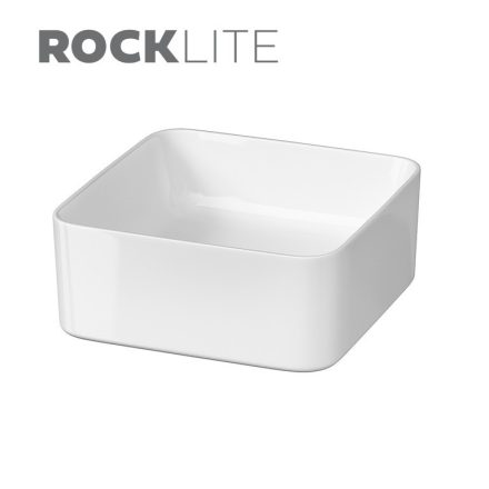 Cersanit Crea pultra ültethető szögletes Rocklite mosdótál 35 cm, fehér K114007