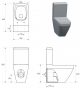 Cersanit Crea szögletes perem nélküli monoblokk WC K114-022