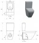 Cersanit Crea szögletes perem nélküli monoblokk WC K114-022