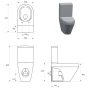 Cersanit Crea ovális perem nélküli monoblokk WC K114-023