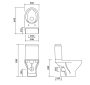 Cersanit Moduo perem nélküli monoblokk WC Vario kifolyású, tartállyal és ülőkével K116-029