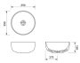 Cersanit Moduo 35cm pultra tehető kör alakú mosdó K116-047