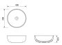 Cersanit Moduo 40 cm pultra tehető kör alakú kerámia mosdó K116-048