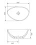 Cersanit Moduo pultra tehető aszimmetrikus kerámia mosdótál 56,5 cm, matt antracit K116-106