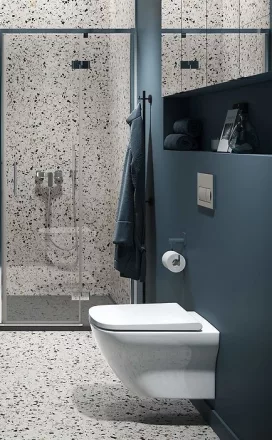 Cersanit Larga perem nélküli fali WC csésze ülőke nélkül, fehér K120-004