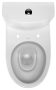 Cersanit Parva Peremes Monoblokkos WC csésze hátsó kifolyással, oldalsó vízbekötéssel és antibakteriális duroplast Soft-Close ülőkével K27-002