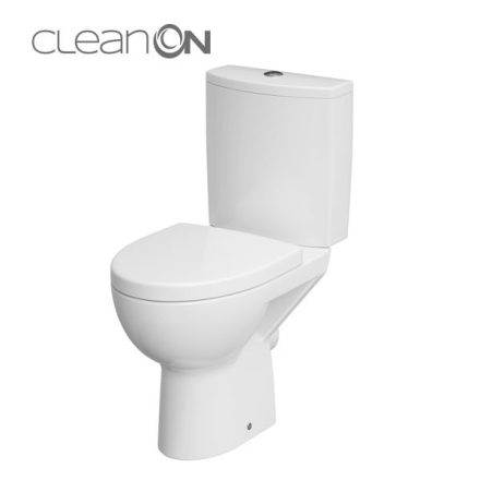 Cersanit Parva Cleanon Kompakt WC csésze hátsó kifolyással, oldalsó vízbekötéssel ülőke nélkül K27-062