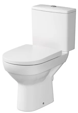 Cersanit City New Cleanon perem nélküli kompakt WC csésze hátsó kifolyással, oldalsó bekötésű tartállyal és Soft-Close ülőkével K35035