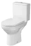 Cersanit City New Cleanon perem nélküli kompakt WC csésze hátsó kifolyással, oldalsó bekötésű tartállyal és Soft-Close ülőkével K35035
