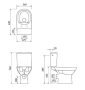 Cersanit City New Cleanon perem nélküli kompakt WC csésze hátsó kifolyással, oldalsó bekötésű tartállyal és Soft-Close ülőkével K35035