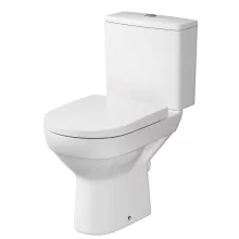   Cersanit City New hátsó kifolyású kompakt WC csésze Cleanon technológiával, alsó vízbekötéssel és könnyen levehető duroplast ülőkével K35-036