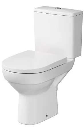 Cersanit City New hátsó kifolyású kompakt WC csésze Cleanon technológiával, alsó vízbekötéssel és könnyen levehető duroplast ülőkével K35-036