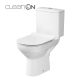 Cersanit City New hátsó kifolyású kompakt WC csésze Cleanon technológiával, alsó vízbekötéssel és könnyen levehető duroplast ülőkével K35-036