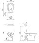 Cersanit City New hátsó kifolyású kompakt WC csésze Cleanon technológiával, alsó vízbekötéssel és könnyen levehető duroplast ülőkével K35-036