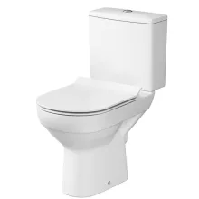   Cersanit City hátsó kifolyású kompakt WC csésze Cleanon technológiával, alsó vízbekötéssel és vékonyított duroplast ülőkével K35038