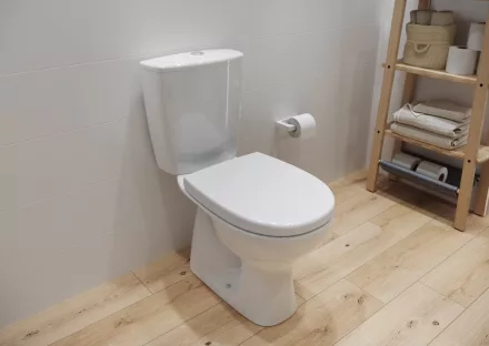 Cersanit Arteco Cleanon Monoblokkos WC csésze alsó kifolyással, alsó bekötésű tartállyal és duroplast ülőkével K667-076