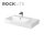 Cersanit Inverto Rocklite 80 szögletes kerámia mosdó, jobb oldali rakodó területtel, túlfolyóval és csaplyukkal K671-006