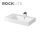 Cersanit Inverto Rocklite 80 szögletes kerámia mosdó, bal oldali rakodó területtel, túlfolyóval és csaplyukkal K671-016