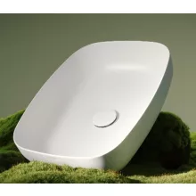   Cersanit Larga ROCKLITE kerámia mosdótál 50x38,5 cm, túlfolyó nélkül, fehér K677-003