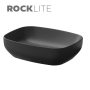 Cersanit Larga ROCKLITE kerámia mosdótál 50x38,5 cm, túlfolyó nélkül, matt antracit K677-013