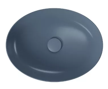 Cersanit Larga ROCKLITE kerámia mosdótál 50,5x38,5 cm, túlfolyó nélkül, matt kék K677-055