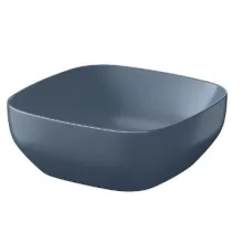   Cersanit Larga ROCKLITE kerámia mosdótál 38x38 cm, túlfolyó nélkül, matt kék K677-064