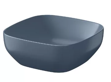 Cersanit Larga ROCKLITE kerámia mosdótál 38x38 cm, túlfolyó nélkül, matt kék K677-064
