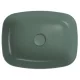 Cersanit Larga ROCKLITE kerámia mosdótál 50x38,5 cm, túlfolyó nélkül, matt zöld K677-065