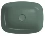 Cersanit Larga ROCKLITE kerámia mosdótál 50x38,5 cm, túlfolyó nélkül, matt zöld K677-065