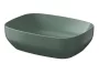 Cersanit Larga ROCKLITE kerámia mosdótál 50x38,5 cm, túlfolyó nélkül, matt zöld K677-065