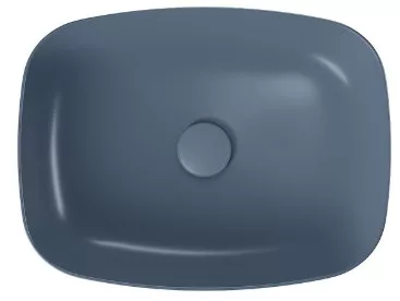 Cersanit Larga ROCKLITE kerámia mosdótál 50x38,5 cm, túlfolyó nélkül, matt kék K677-067