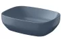 Cersanit Larga ROCKLITE kerámia mosdótál 50x38,5 cm, túlfolyó nélkül, matt kék K677-067