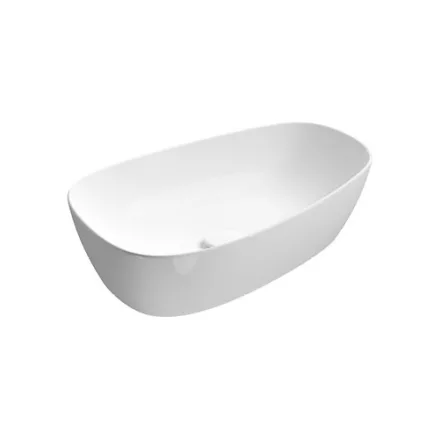 Cersanit Kontra kerámia mosdótál 60x36,5 cm csaplyuk és túlfolyó nélkül, fehér K682-003