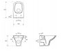 Cersanit Carina CleanOn perem nélküli fali WC, hátsó kifolyású, antibakteriális ülőkével K701-033