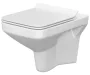 Cersanit Como CleanOn perem nélküli fali WC csésze antibakteriális duroplast WC ülőkével, fehér K701-102