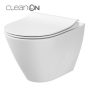 Cersanit City Ovális perem nélküli fali WC csésze rejtett rögzítéssel és lecsapódásgátlós Duroplast ülőkével K701104