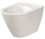 Cersanit City Ovális perem nélküli fali WC csésze rejtett rögzítéssel és lecsapódásgátlós Duroplast ülőkével K701104