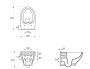 Cersanit Moduo perem nélküli fali WC, ülőkével K701-262